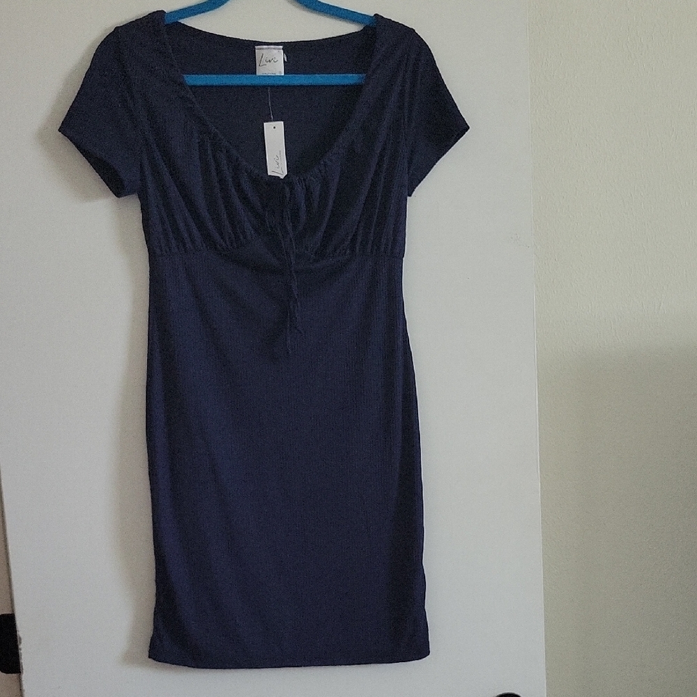 Blue Bodycon Mini Dress